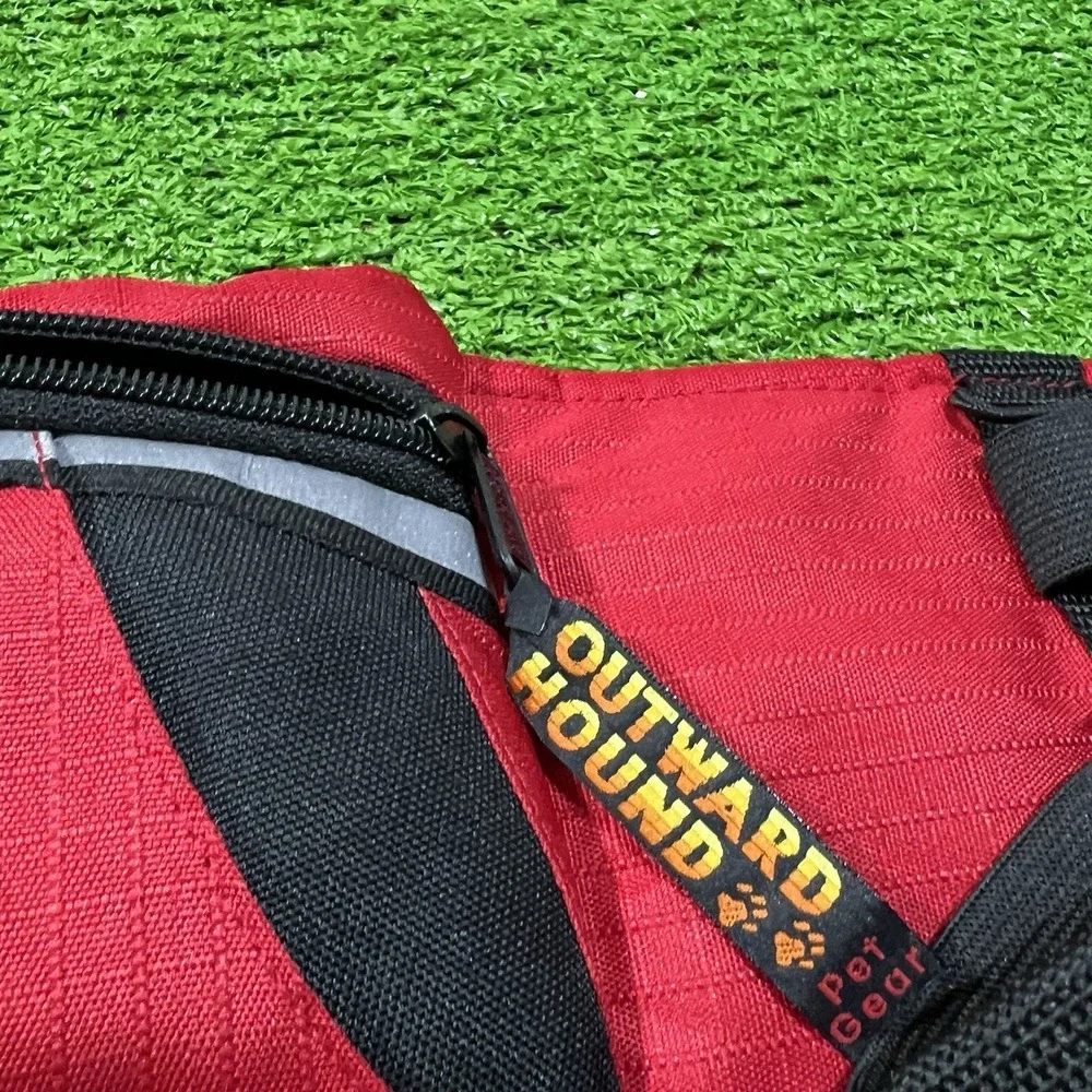 Vintage Fanny Pack Red‎ Hiking Outward HOUND  1990s Pet Gear Dog Park Logo NWOT